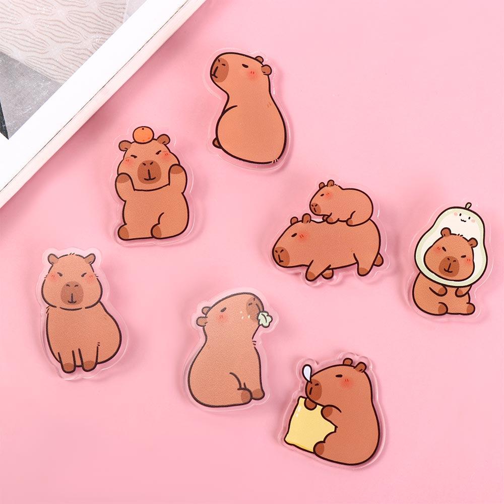 Cute Capybara Brooch Breastpin Kapibara Badge Jewelry Acrylic Capybara Pin  Unisex