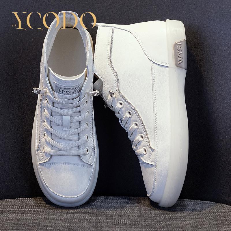 Lässige, flache, bequeme Stiefeletten aus Naturleder für Damen im Herbst und Winter