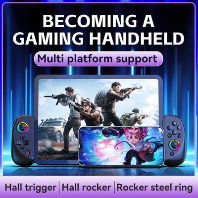 Poignée de jeu d'étirement pour téléphone portable D8, Double Hall, sans fil, Bluetooth, ISO, tablette Android, sens du corps, poignée de Vibration