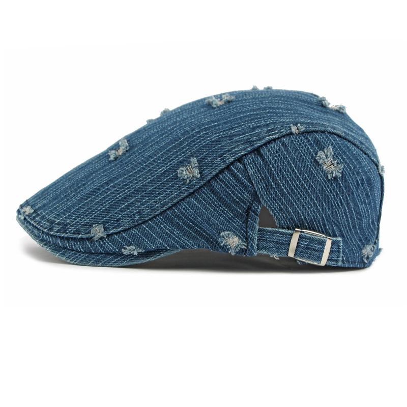 Denim Beret Unisex Rick Cap British Vintage Forward Cap