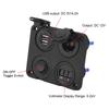 12V 4 Gang LED Toggle   Panel Cigarette Lighter Voltmeter Dual USB 4.2A for Car Boat Red