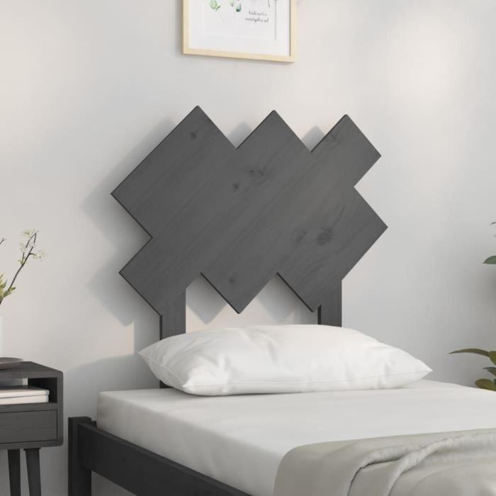 VidaXL Headboard Grey 72.5x3x81 Cm Solid Pine Wood 819197