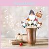 Vase Placard Christmas Decor With Santa Claus Design For Holiday Party Festive