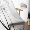 Transparenter Vorhang mit Löwenzahn-Blumen- und Pflanzenzweigen für Wohnzimmer, Schlafzimmer, Küche, moderne Tüll-Fensterbehandlung, Heimdekoration