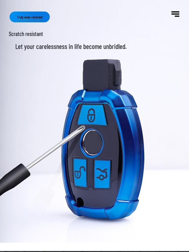 Mercedes Key Cover for E-Class, C-Class, C200L, CLA, GLA200, GLC260L, and GLS Models