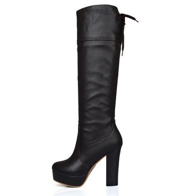 Fashion Fashion Women's Winter High Boots Platform Sexy Soft Knee High Boot Female High Heels Designer Long Shoes Lady Large Size 48