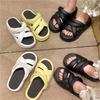 Fashion Women Platform Slippers Summer Sandals 2 Way Wear Fashion Street Wedges Shoes Soft EVA Girls Indoor Beach Slides