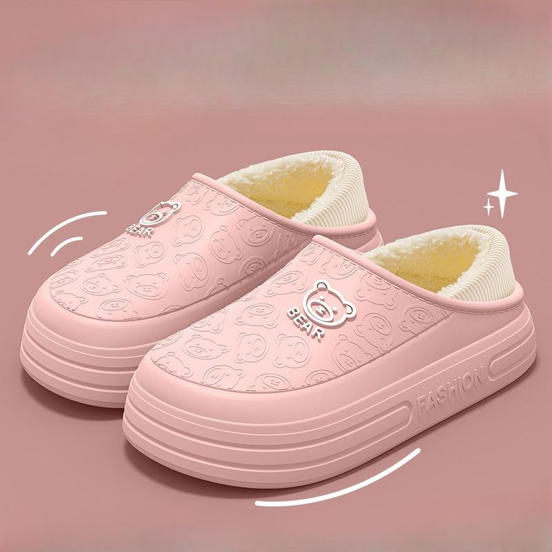 Cotton Shoes for Indoor Home Use Are Anti-slip, Thick-soled, Warm, Plush and Waterproof