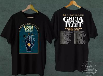 Greta Van Fleet Tour 2023 World Concert Retro T-Shirt Size S-5xl Unisex Unisex T-Shirt