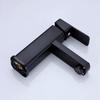 Bathroom Faucet Hot&Cold Mixer Tap Deck Mounted Bathroom Basin Faucets Black Square Washbasin Sink Bathtub Faucet