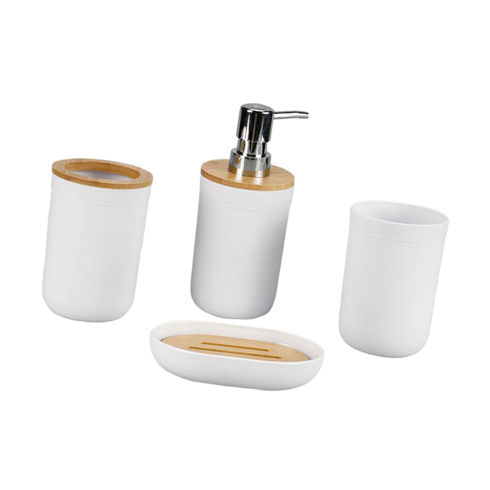 4 Pieces Bathroom Accessories Modern Mouthwash Cup for Lavatory Home Vanity