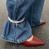Simple Style Pearl Chain Shoe Jewelry Multilayer Design Tassel Anklet Party Jewelry  Girl Jewelry