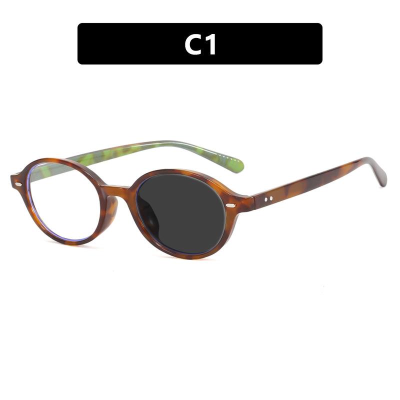Korean Retro Women Reading Glasses Anti Blue Ray Circular Frame Simple Fashionable Prescription Eyewear