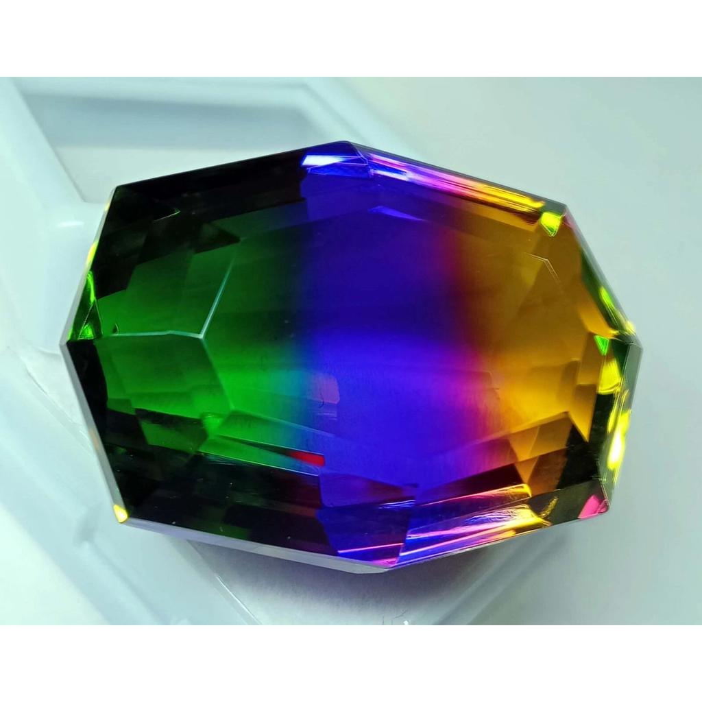 Natural Bi-Color Tourmaline 79-80 Ct Fancy Cut Certified Beautiful Gemstone