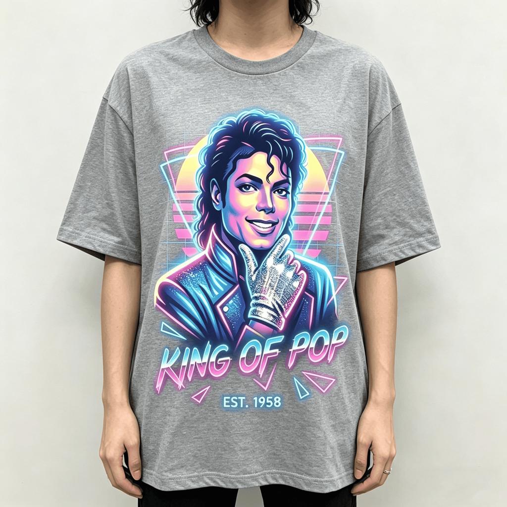 2026 Film Michael Jackson MJ Re del Pop T-Shirt Unisex Cotone Manica Corta Vintage Oversize Y2k Top Neon Vaporwave