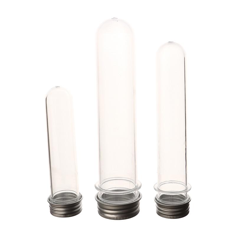 30/40/100Ml Pet Test Tube Bottle Transparent Cylindrical Plastic Refillable Bottle For Mask Candy Data Line Masking Paper