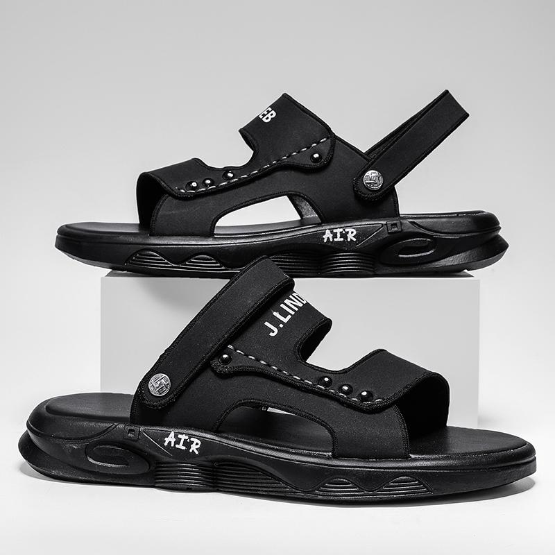 Leather Sandals Men's Casual Sports Driving Beach Slippers Summer Outdoor Wear Breathable Comfortable Driving License Dad Shoes