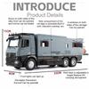 1:18 Off-road Motorhome Car Alloy Diecast Model Toy Doors Opened Rubber Tire Folding Rearview Mirror Vehice Cool Gift for Friend