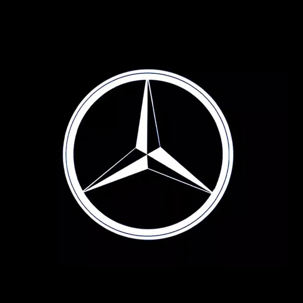 Car Sticker New 2025 For Mercedes Benz 2PC HD Car Door Welcome Light Car Badge Led Projector Lamp For Mercedes Benz A/B/C/E/M Cl