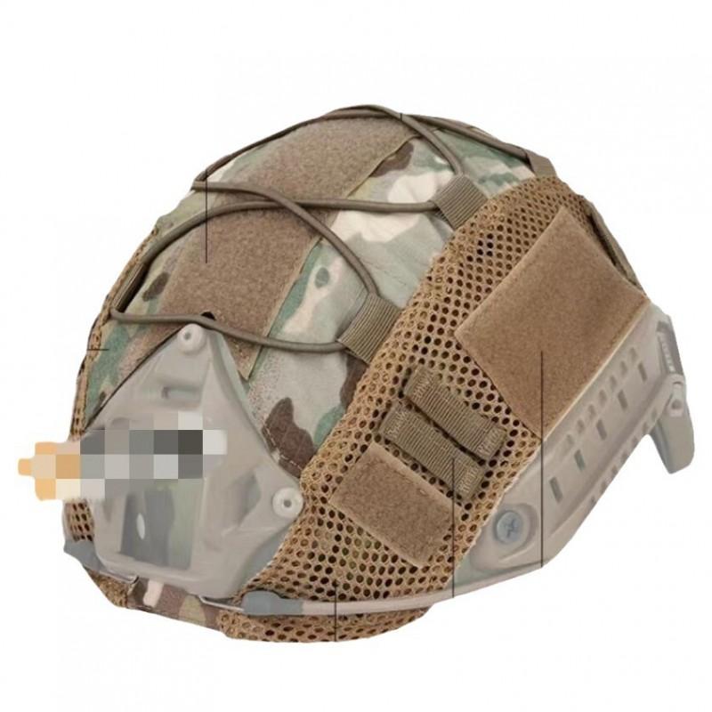 Taktischer FAST Helmüberzug Tarnnetz Airsoft Paintball Outdoor Survival Ausrüstung Leicht Atmungsaktiv Verstellbare Passform