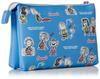 Snoopy Makeup Cosmetic Travel Synthetic Leather and PU Charlie Brown Blue Pouch, Pouch, Pouch, Leather, Face, Women's, (SPZ-2816)