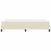 Bed Frame with Mattress Cream 120 x 200 cm Fabric