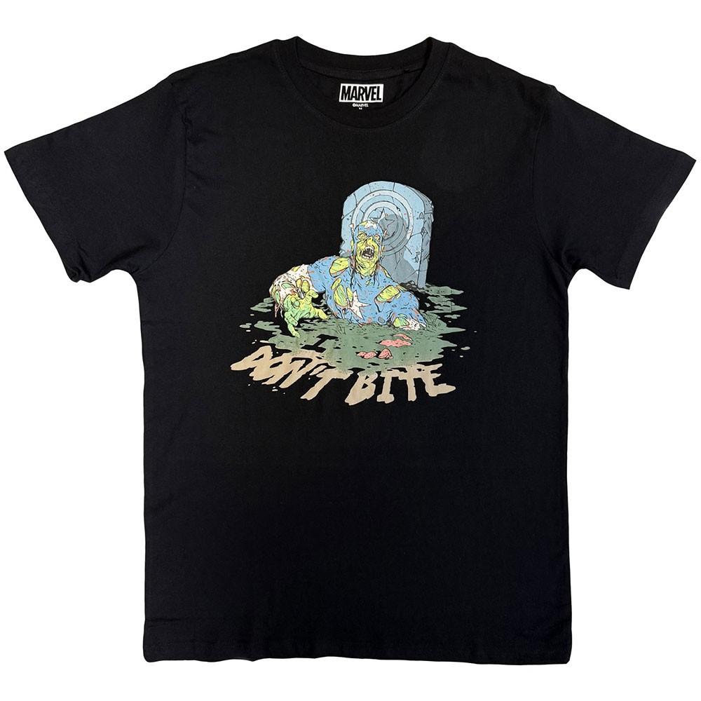 Marvel Comics Unisex TShirt Captain America Zombie Black Unisex T-Shirt S