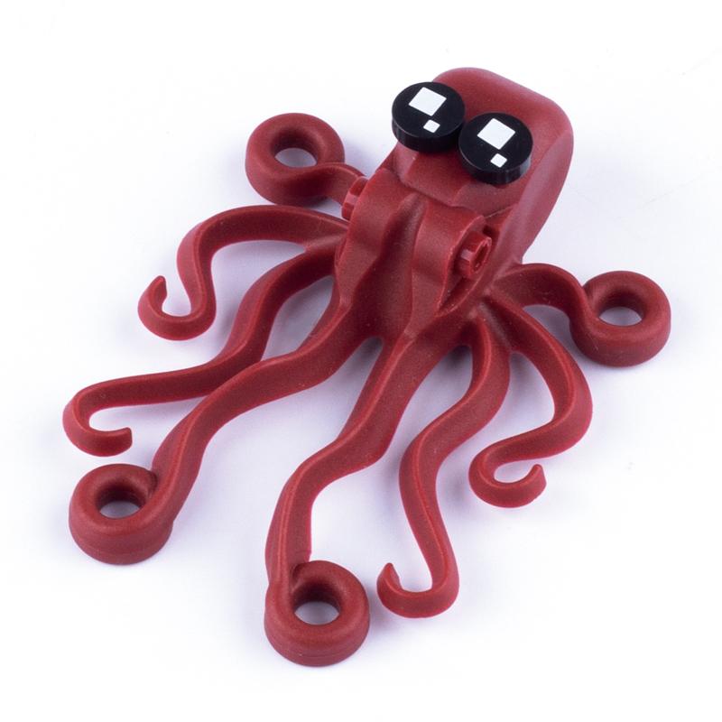 MOC Animal Building Blocks DIY Pig Fishes Octopus Penguin Turtles Figures Toys Set City Farm Zoo Accessories Bricks Kid Gift
