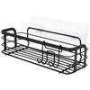 Matte Black Adhesive Shower Caddy Shelf 29.5x10.5x8cm