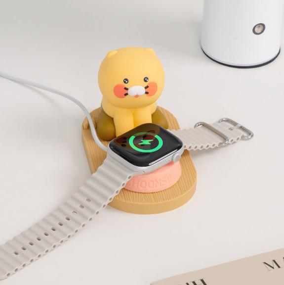 Kakaopeulenjeupateuneo Kakao Friends Chunsik Bowl Smartwatch Charging Stand Perfectly Compatible With Galaxy Watch/Apple Watch