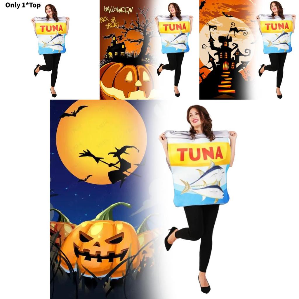 Seaside Tinned Tuna Halloween Costumes For Adults Cosplay Funny Stage Performance With Polyester Fabric