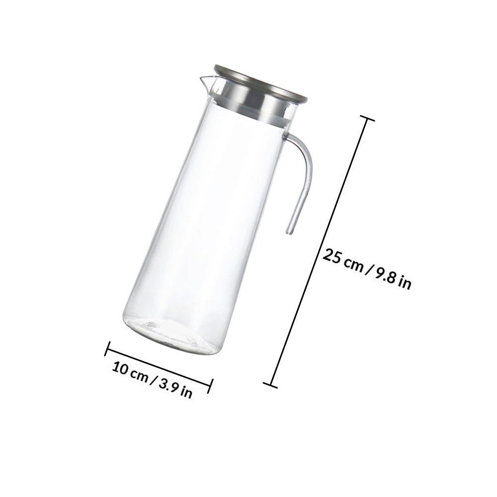 Premium Clear Acrylic Water Pitcher Large Capacity Household Drinking Pitcher for Living Room Bedroom Office Elegant Tea Water серебряный