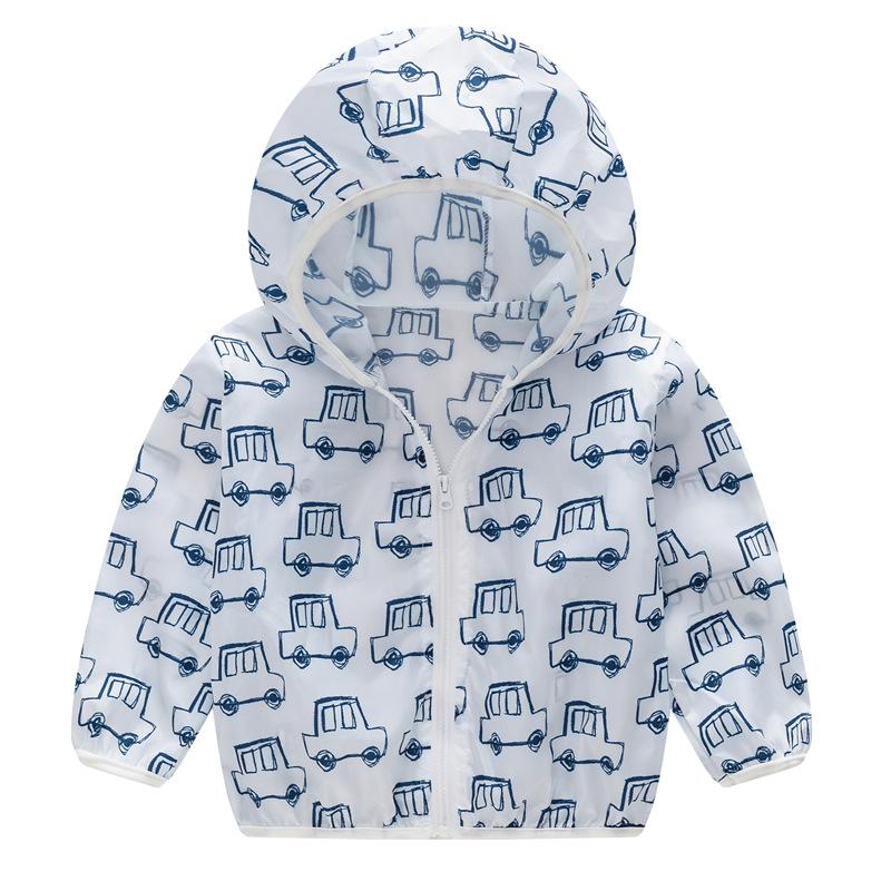 Cool Fashionable Lovely Hooded Jackets Printed Jackets Children's Animal Printed Sunscreen