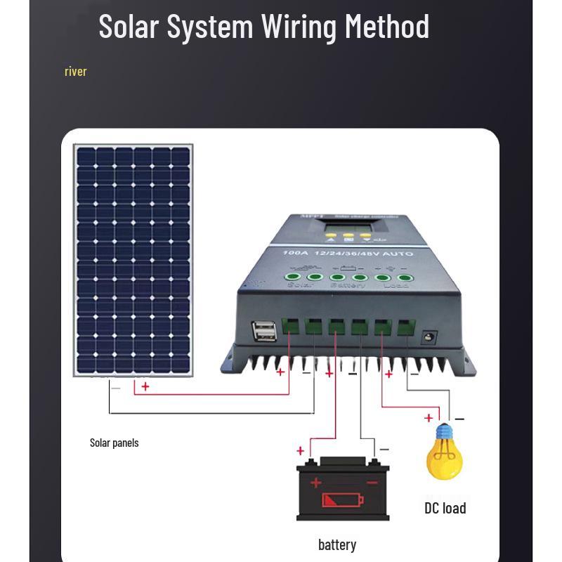 MPPT Solar Charge Controller 60A/80A/100A, 12V/24V/48V Photovoltaic Smart Charger