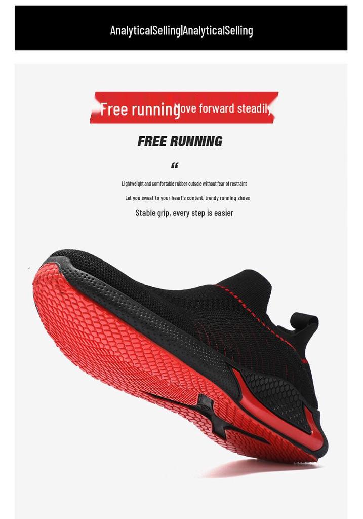 Men's Korean Style Slip-on Casual Shoes - Breathable, Soft Sole, Large Size, Trendy Sports Design
