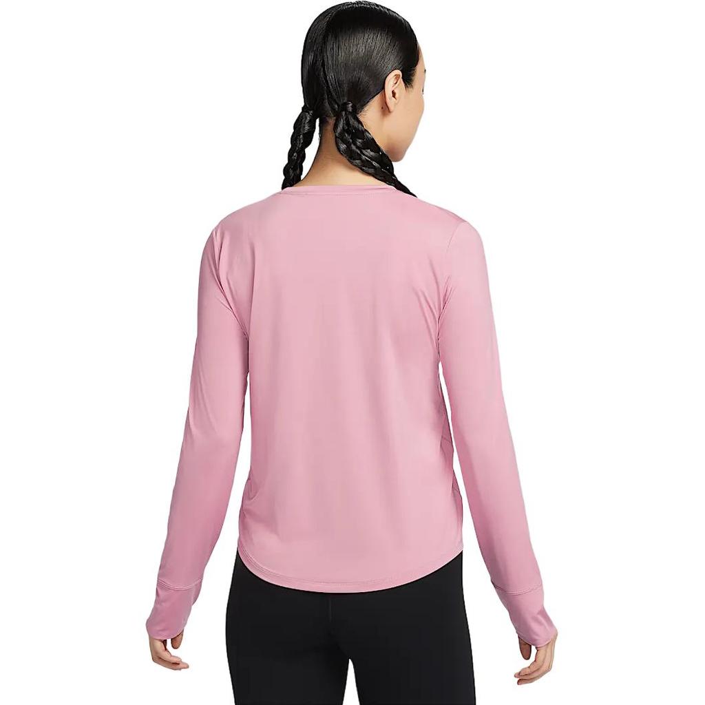 Nike Dri-Fit One Classic Series Breathable Quick-Dry Solid Color Comfortable Soft Long Sleeve T-Shirt Women Tops Pink FN2802699