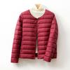Spring New Light and Thin Round Neck Liner Down Jacket Women's Warm Short V-neck Wear Collarless Thin Coat