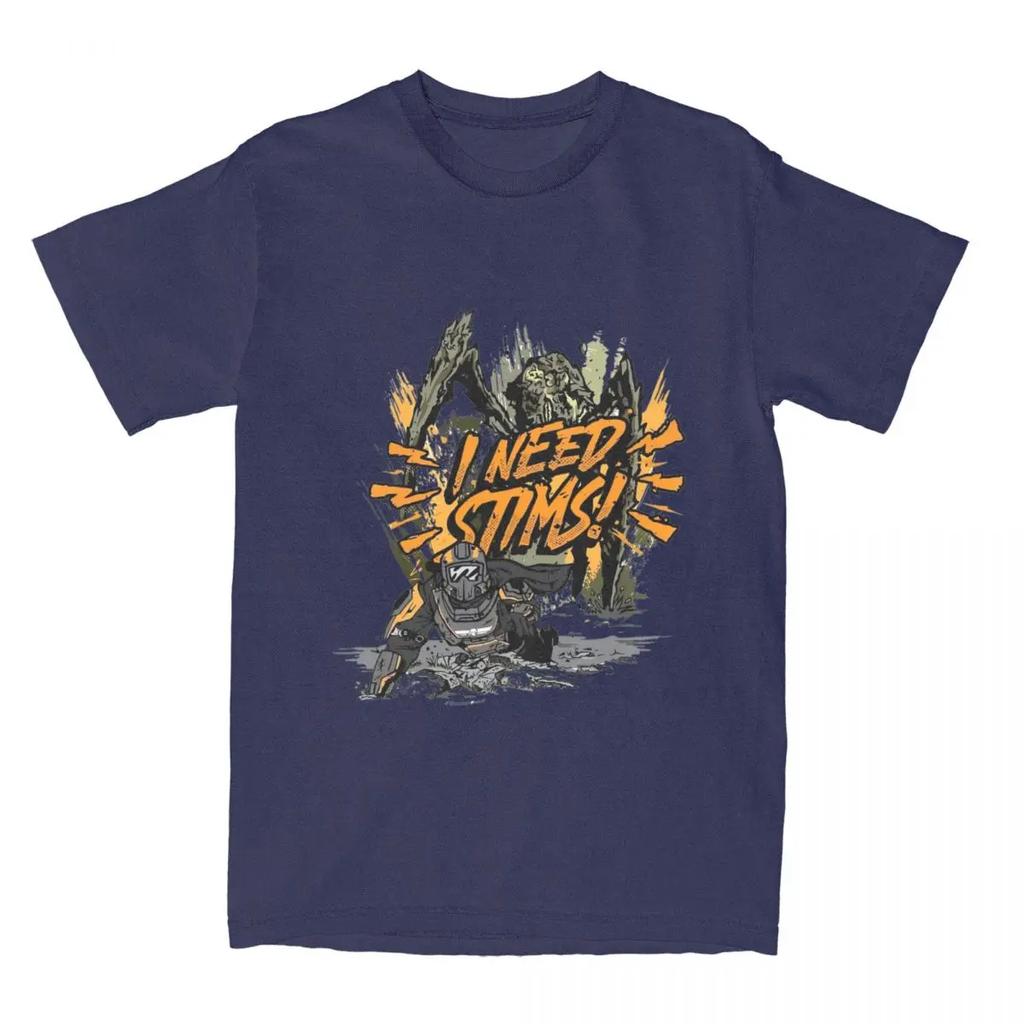 Helldivers Video Game T-Shirt Horror Awesome 100% Cotton T-Shirts Summer Breathable Fashion Tee Shirt Big Size Clothes