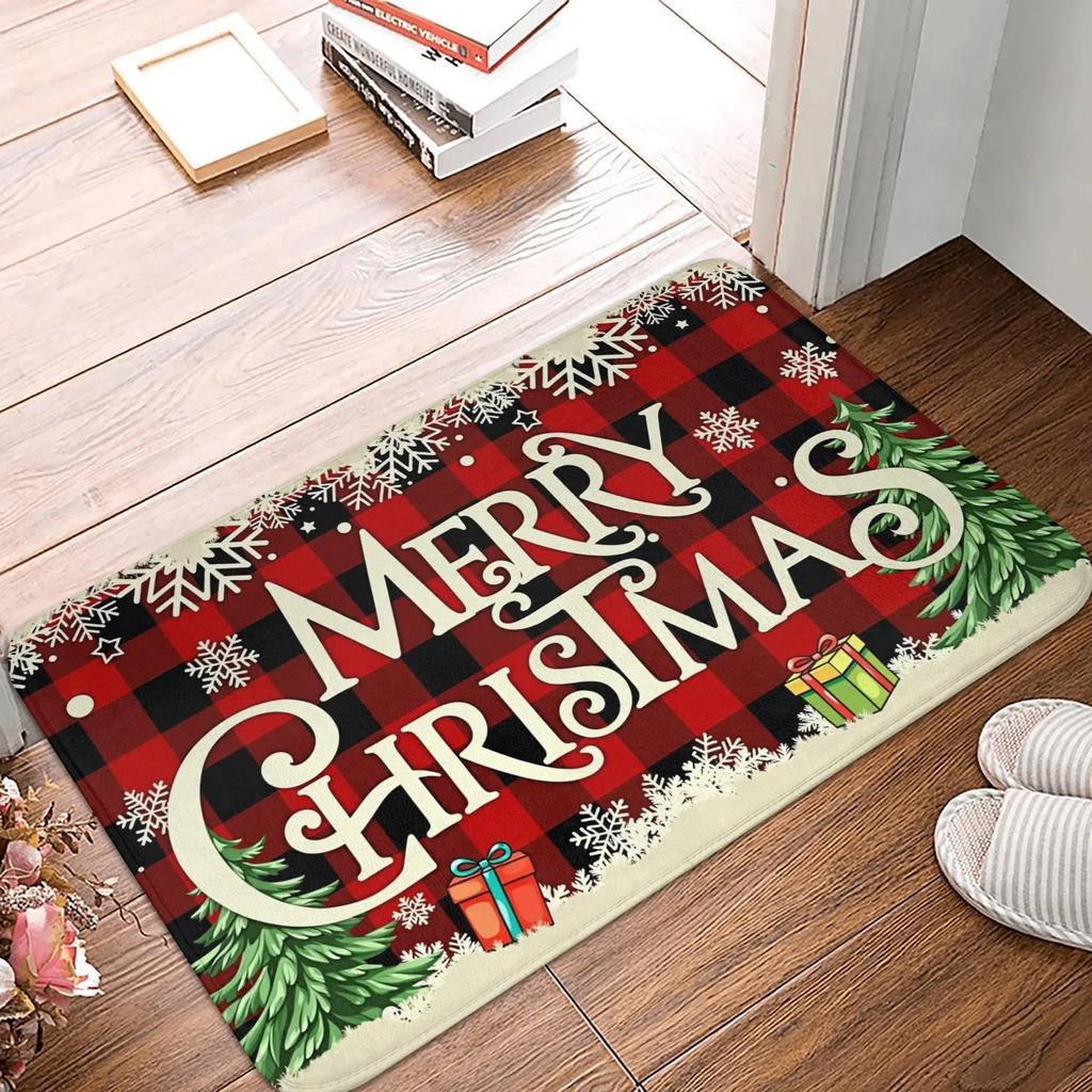 Christmas Gnome Carpet Festive Non-slip Doormat Suitable for Living Room Bedroom Sofa and Entryway Areas Home Decor Rug