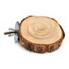 2pcs Natural Wood Bird Perch Stand Easy Install Round Shape Parrot Perch Toy Stable Design Chewable Wood Bird Chew Toy