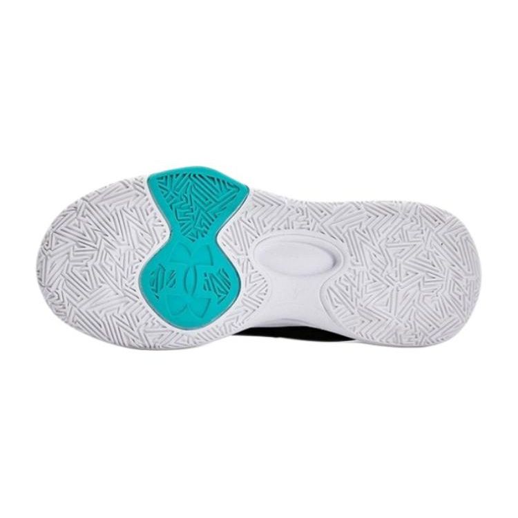Under Armour Comfortable Durable Breathable Mid-Top Kids Basketball Shoes Kids Sneakers Black Blue 2411206