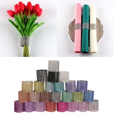 10 pezzi Porta tovaglioli con strass Porta tovaglioli per matrimonio Festa Decorazione da tavolo