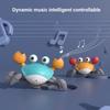 Musical Light Up Crabs Toy for Toddlers Encourages Crawling Walking Electric Obstacle Avoidance Crabs Kids Learning Toy