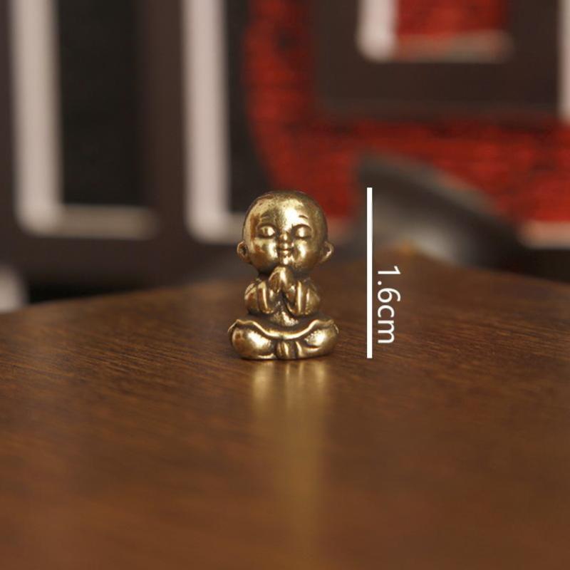 Mässing Fiske Gammal Man Liten Staty Skrivbordsdekorationer Retro Fiskare Mini Figurer Modeller Hemdekorationer Hantverkstillbehör