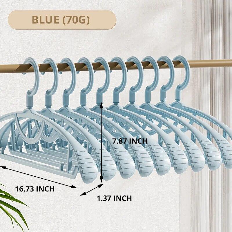Percha de plástico antideslizante para ropa de adultos, 5 unidades, con hombros anchos y gruesos, para el hogar, para secar ropa.