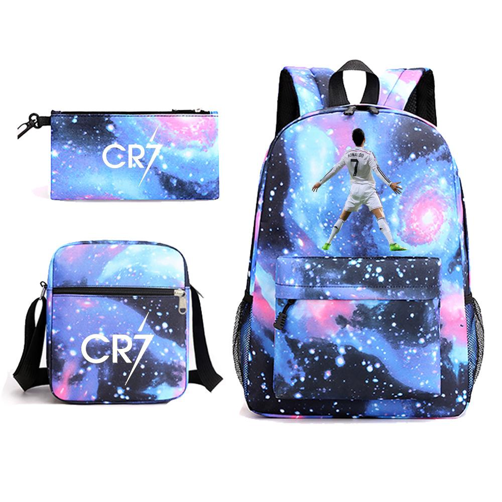 3-delige Schoolrugzakset voor Studenten Grote Capaciteit Oxford Stof Schooltas met Schouderband en Etui 3 piece set