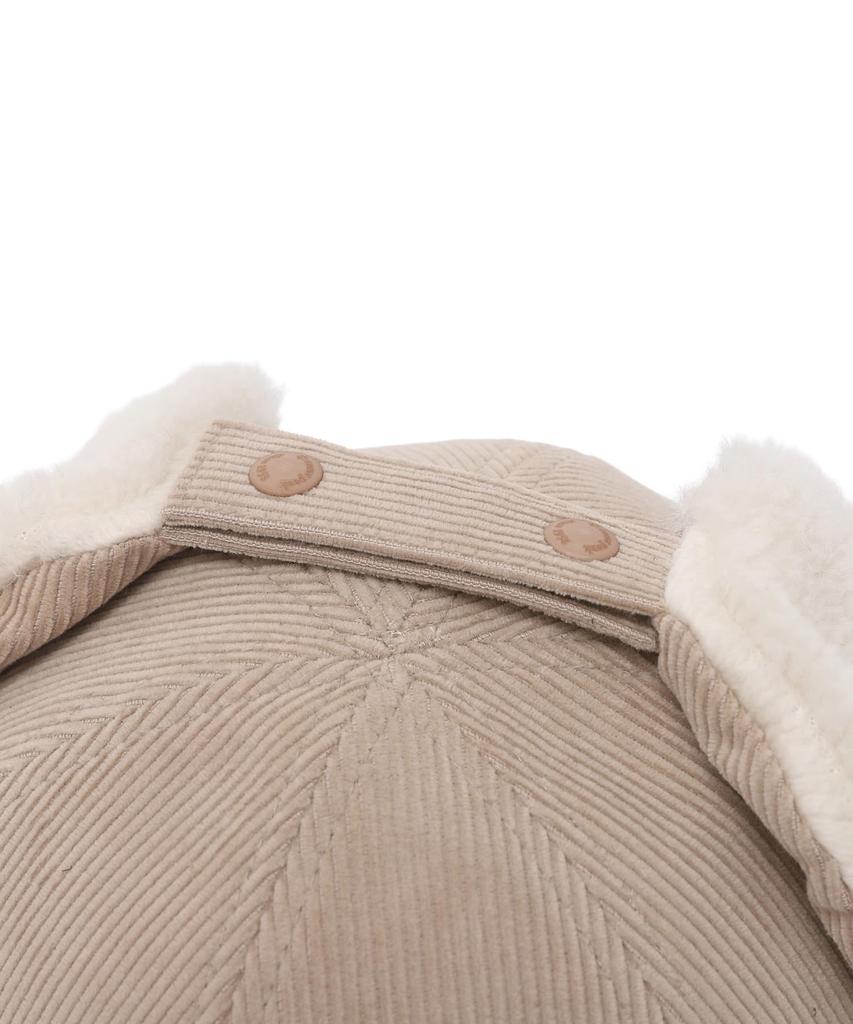 Snow Peak Merino Wool Corduroy Ear Cap GS-S25WWFCP60, Flight Pilot Cap, Trapper Headwear, Women's, SMOG PINK, Size S