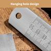 Stainless Steel 50cm Straight Ruler Car Mounted Defense Ruler Measurement Tool Multifunctional Straight Edges Ruler
