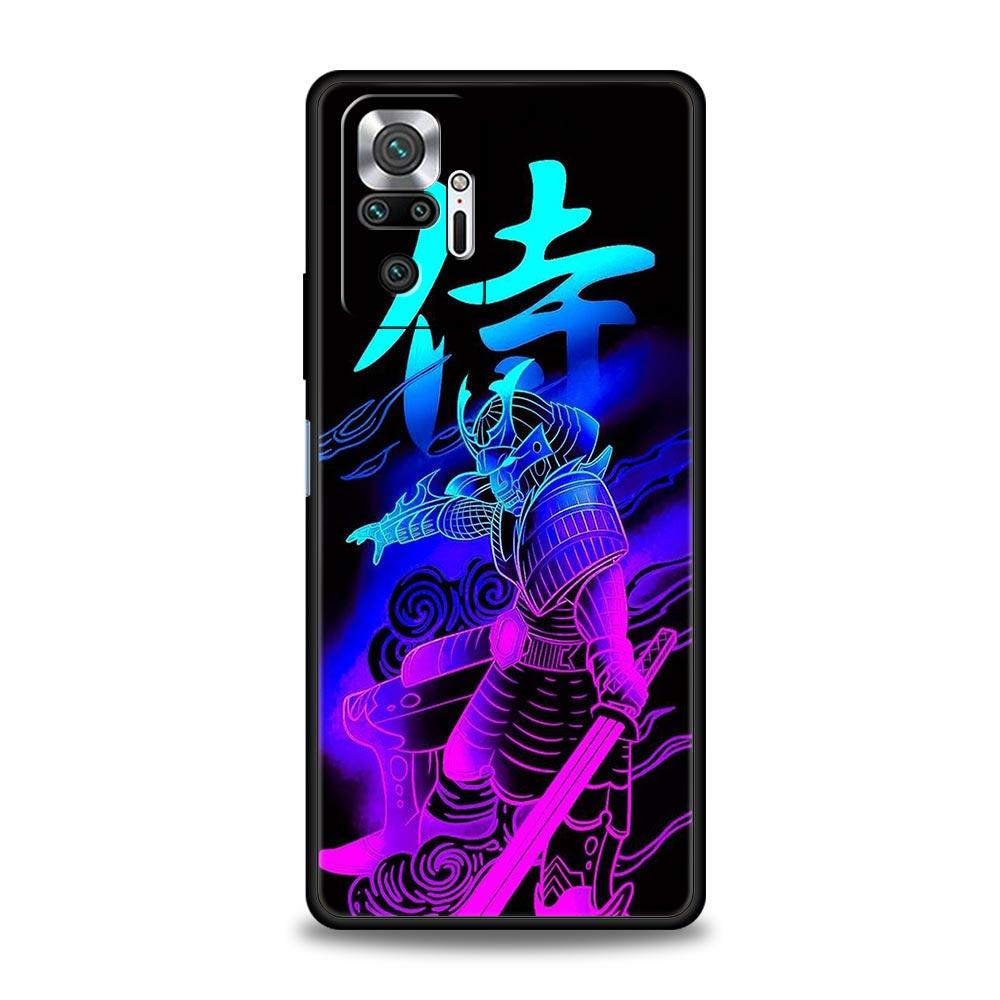 Painting Japan Samurai Art Phone Case For Xiaomi Redmi Note 14 13 5G 10 11 12 Pro Plus 4G 14C 13C 12C 10C Black Cover