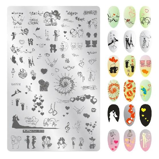 9.5X14.5cm Big Size Nail Stamping Plates Flower/Geometric Designs Nail Art Template For DIY Nail Decor 5.6cm round Stamper Plate